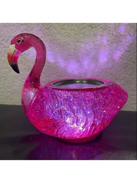 Bath & Body Works Other - FLAMINGO WATER GLOBE 3-WICK PEDESTAL CANDLE HOLDER by Bath and Body Works